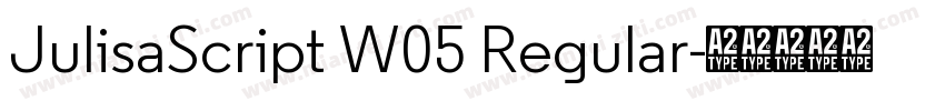 JulisaScript W05 Regular字体转换